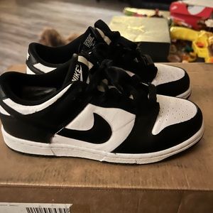 Nike kids black/white dunks.  Worn 3x size 2Y